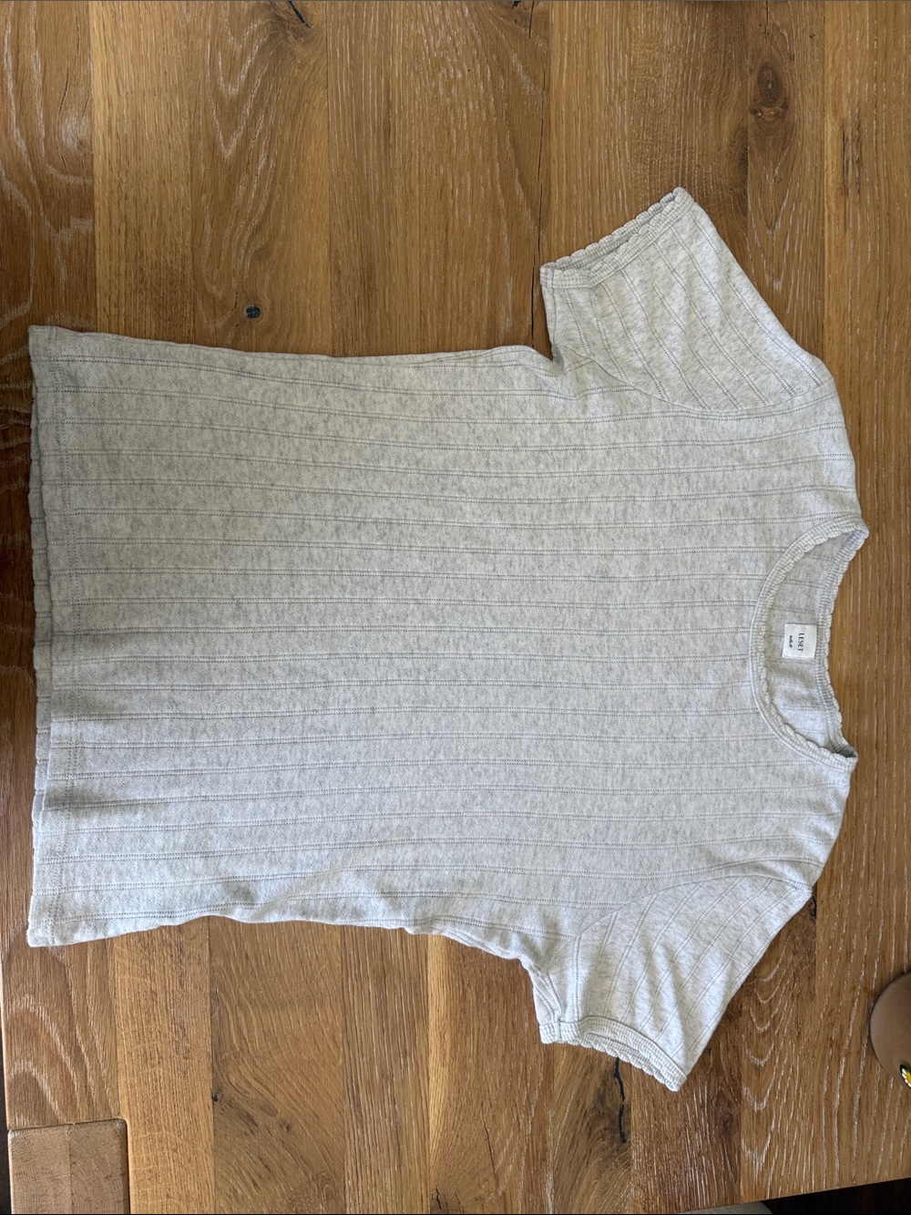 LESET Pointelle Slim Fit Tee - Picture 3 of 6